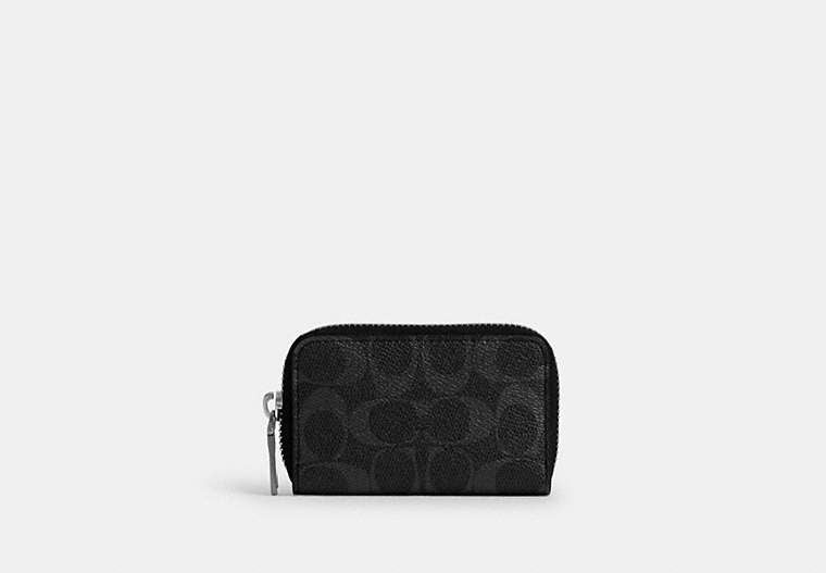 Small Zip Around Card Case In Signature Canvas