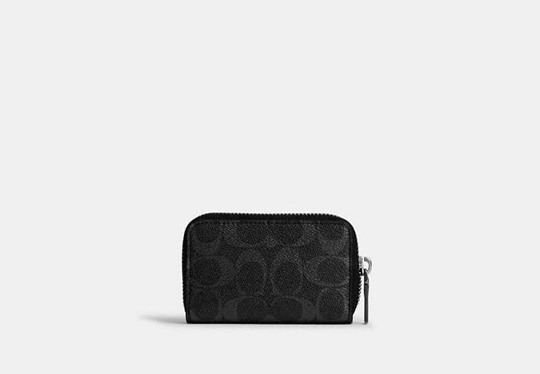 Small Zip Around Card Case In Signature Canvas