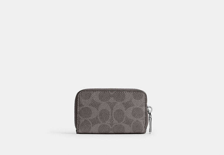 Small Zip Around Card Case In Signature Canvas