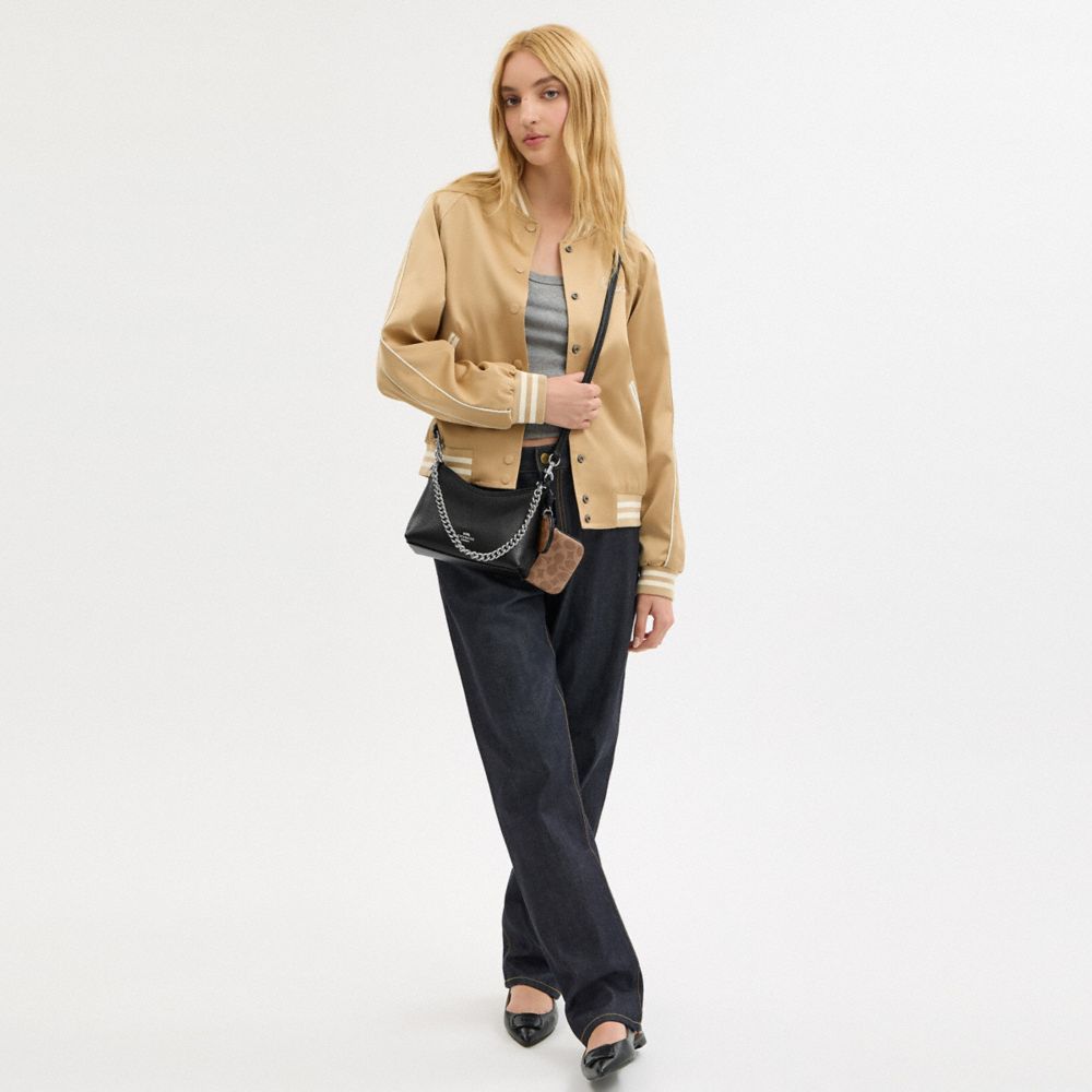 Laurel Small Shoulder Bag With Mirror Charm And Pouch
