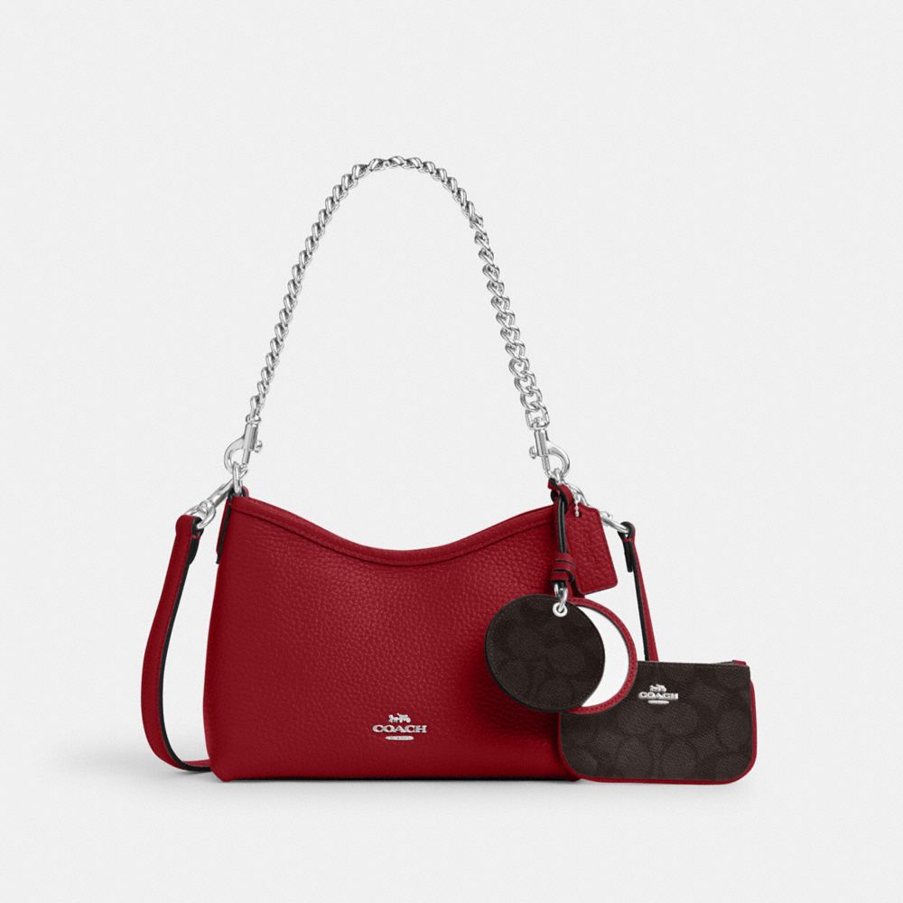 Laurel Small Shoulder Bag With Mirror Charm And Pouch