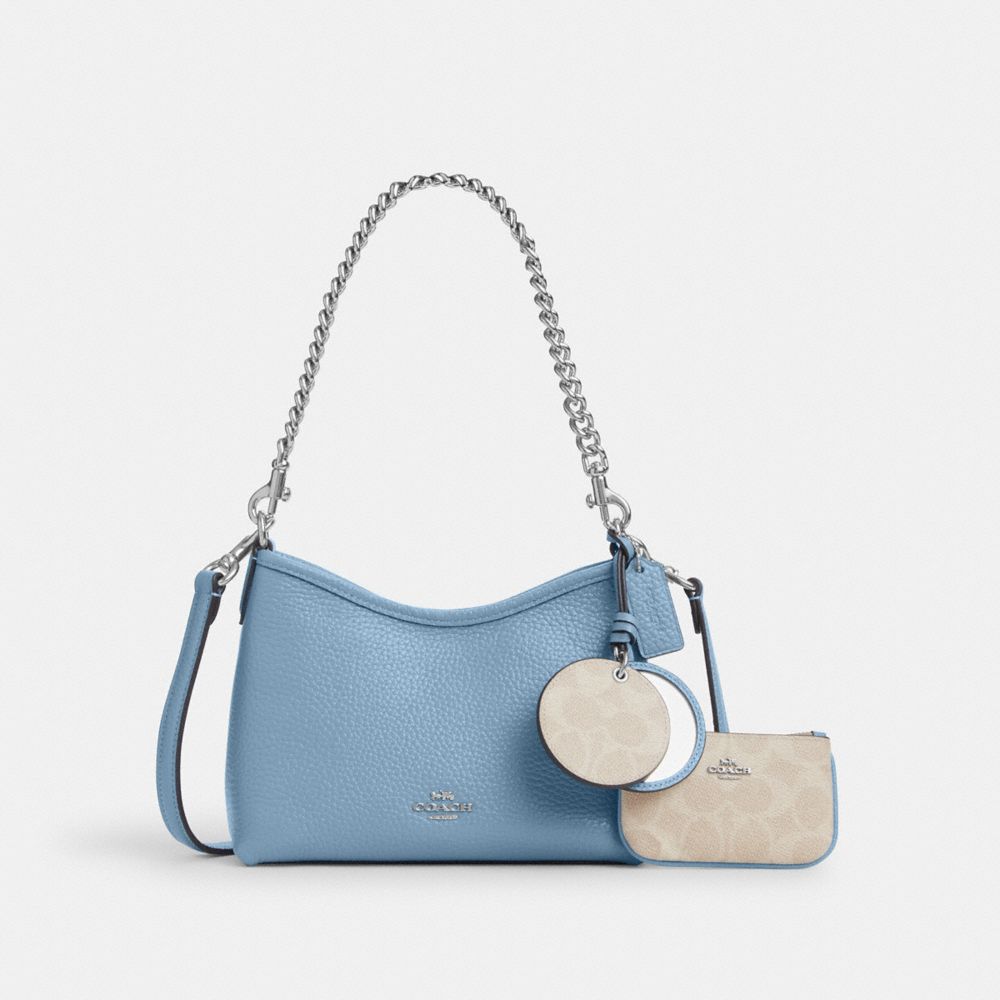 Laurel Small Shoulder Bag With Mirror Charm And Pouch