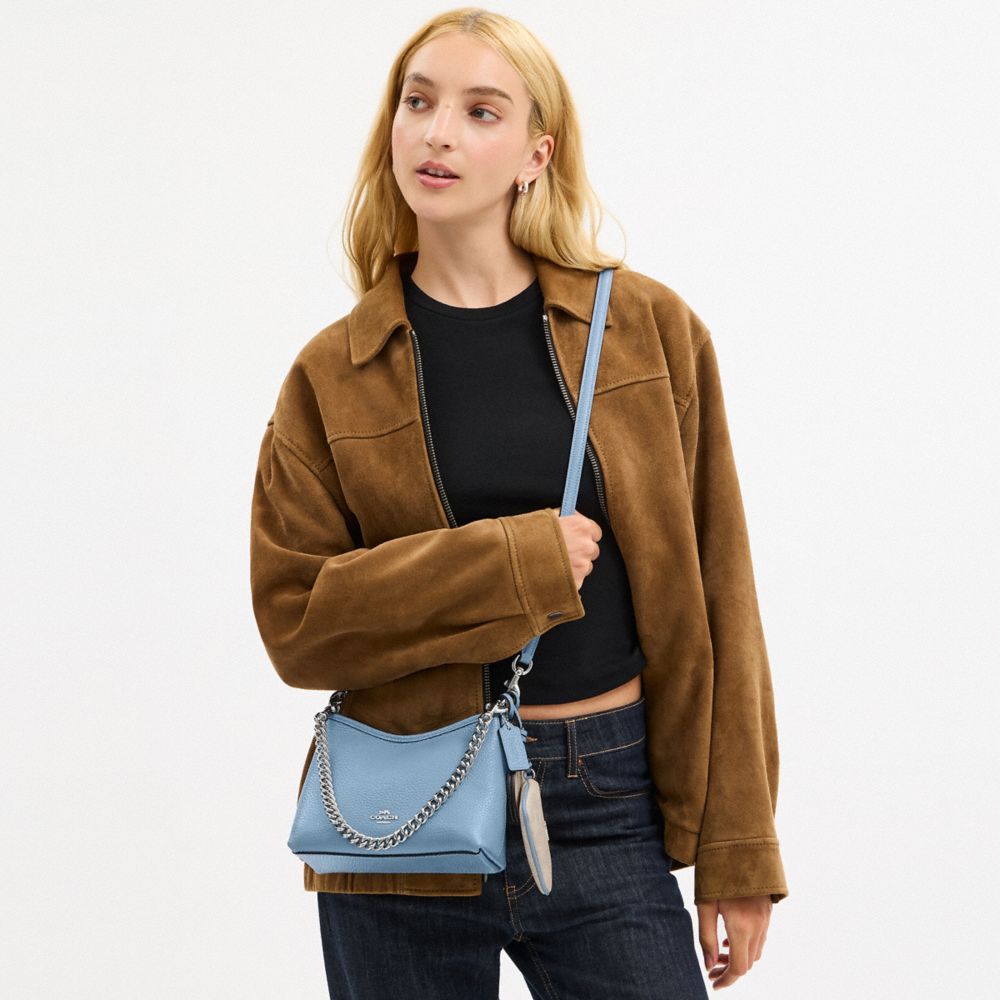 Laurel Small Shoulder Bag With Mirror Charm And Pouch