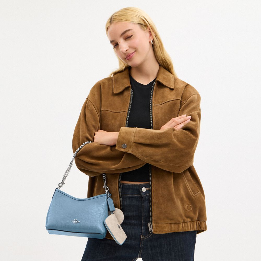 Laurel Small Shoulder Bag With Mirror Charm And Pouch