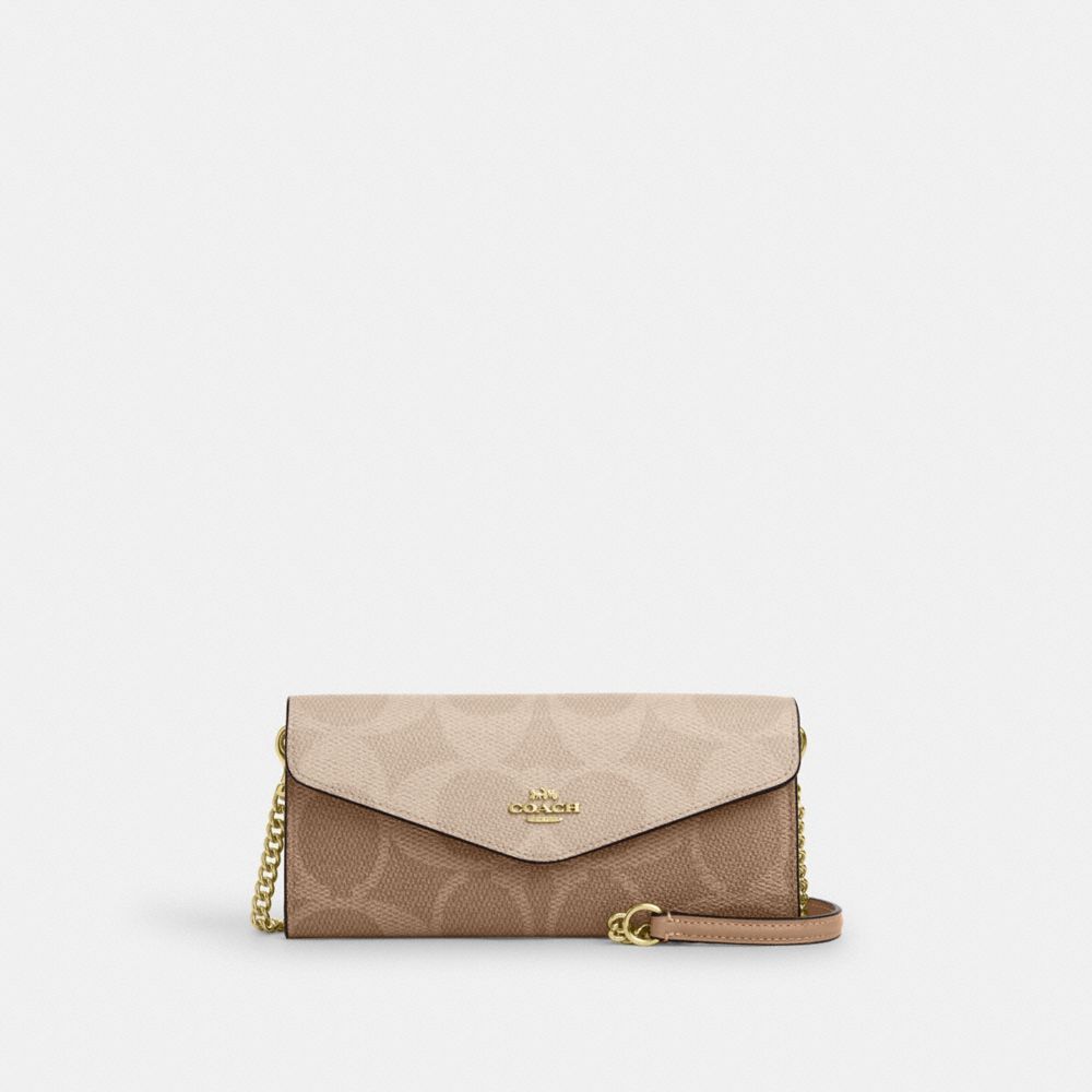 Klare Wallet With Chain In Blocked Signature Canvas