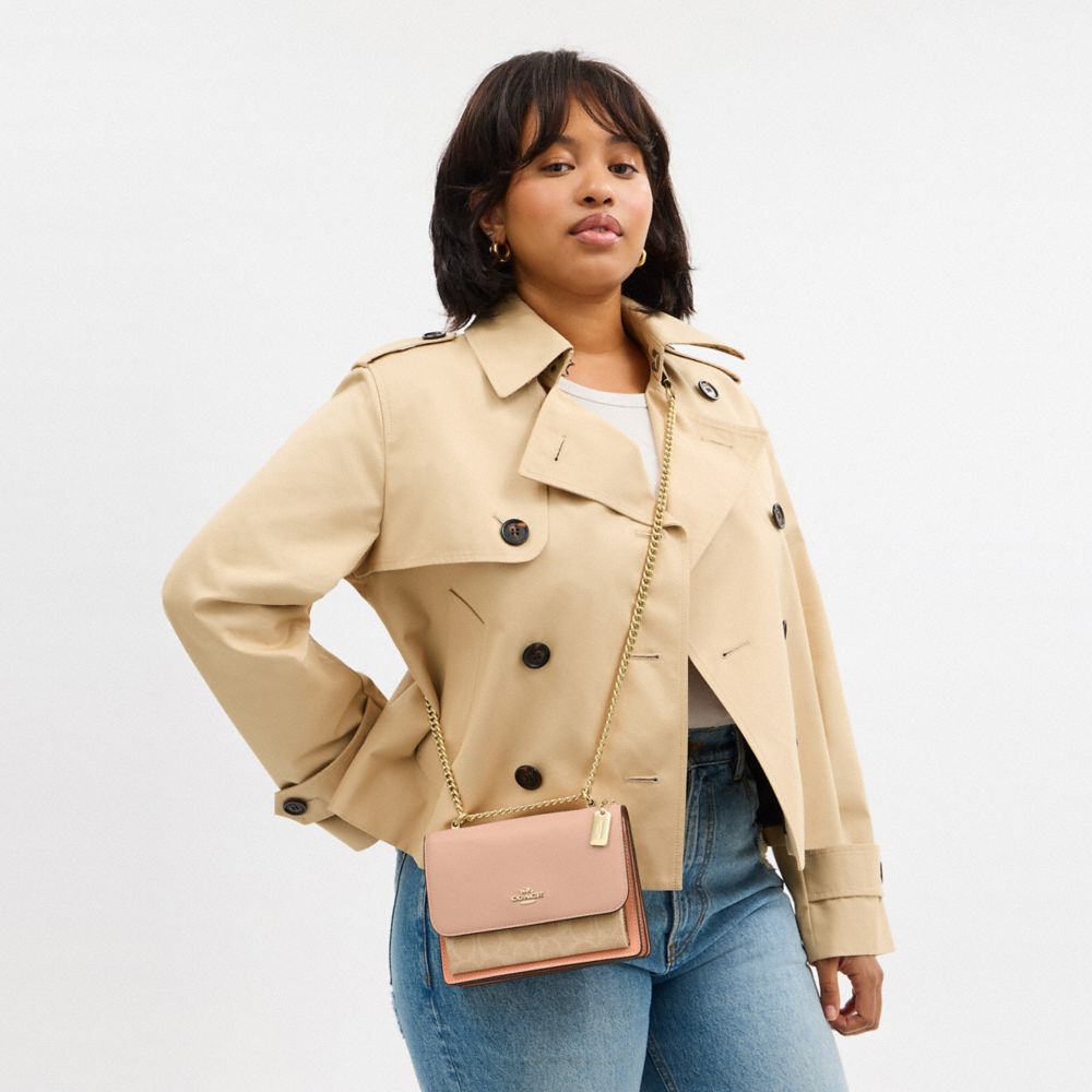 Mini Klare Crossbody Bag In Colorblock Signature Canvas