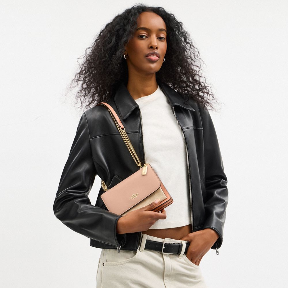 Mini Klare Crossbody Bag In Colorblock Signature Canvas