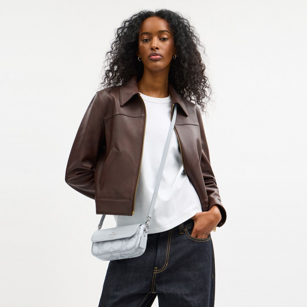 Hailey Flap Bag In Sketch Signature Canvas
