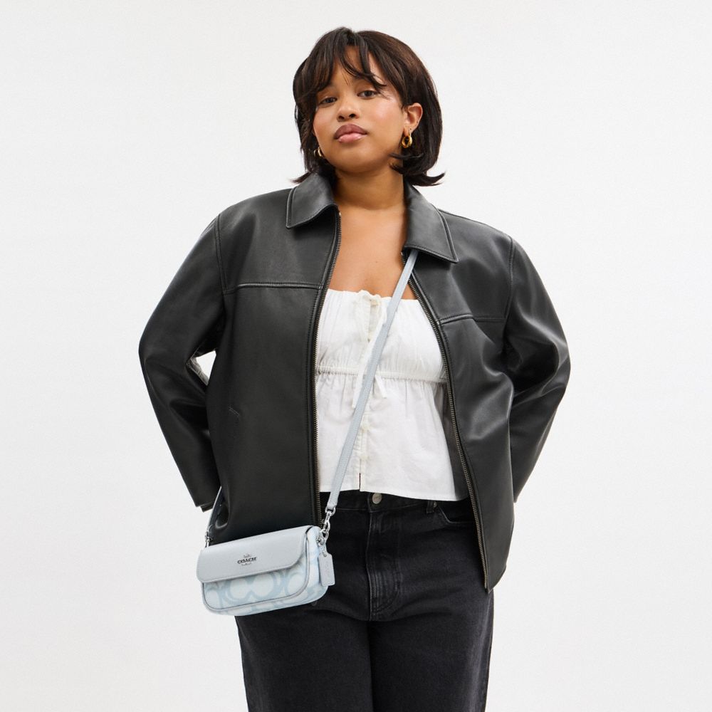 Hailey Flap Bag In Sketch Signature Canvas