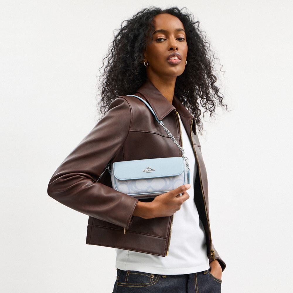 Hailey Flap Bag In Sketch Signature Canvas