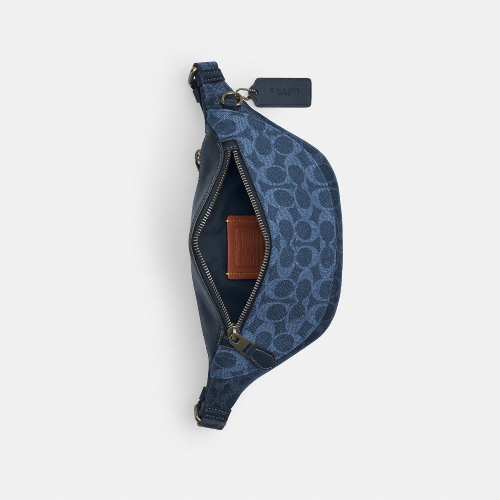 Warren Mini Belt Bag In Blocked Signature Canvas