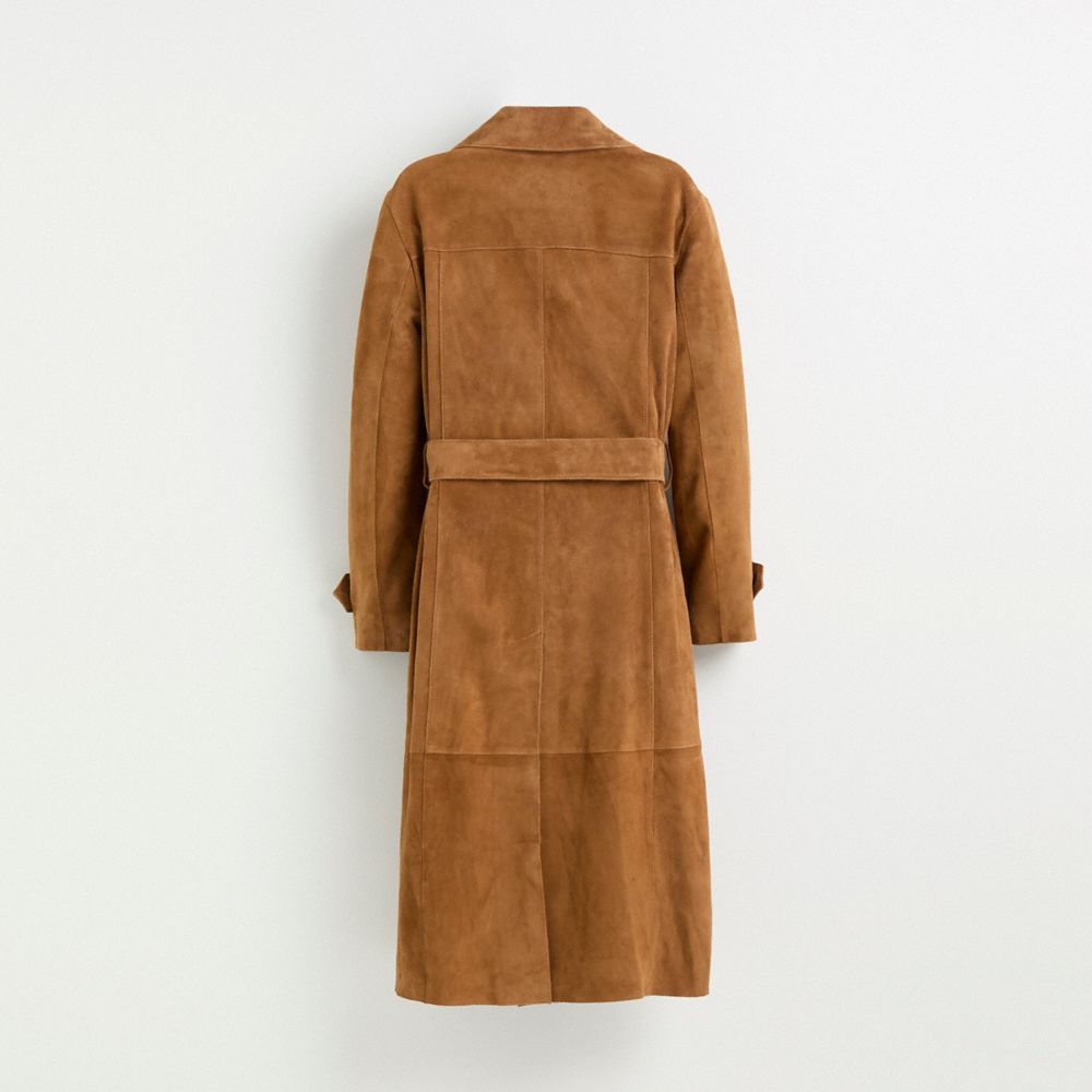 Restored Suede Trench Coat