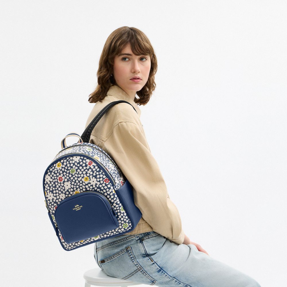 Court Backpack With Floral Print