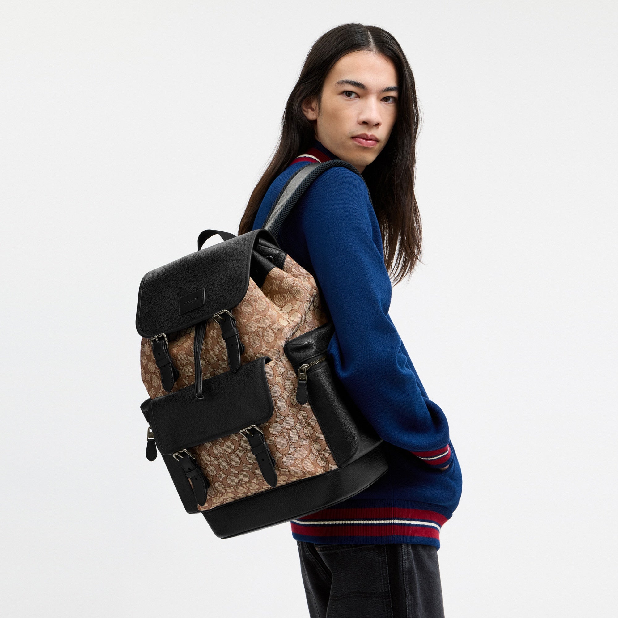 Sprint Backpack In Signature Jacquard