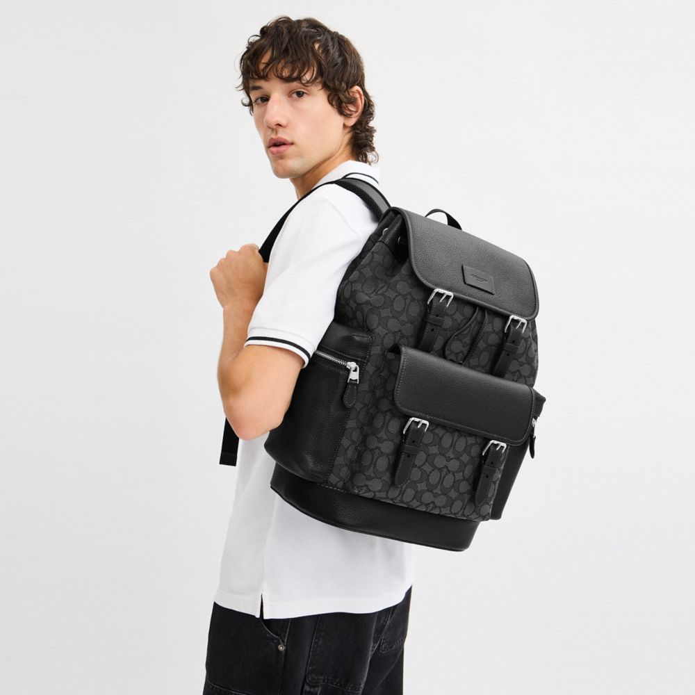 Sprint Backpack In Colorblock Signature Canvas