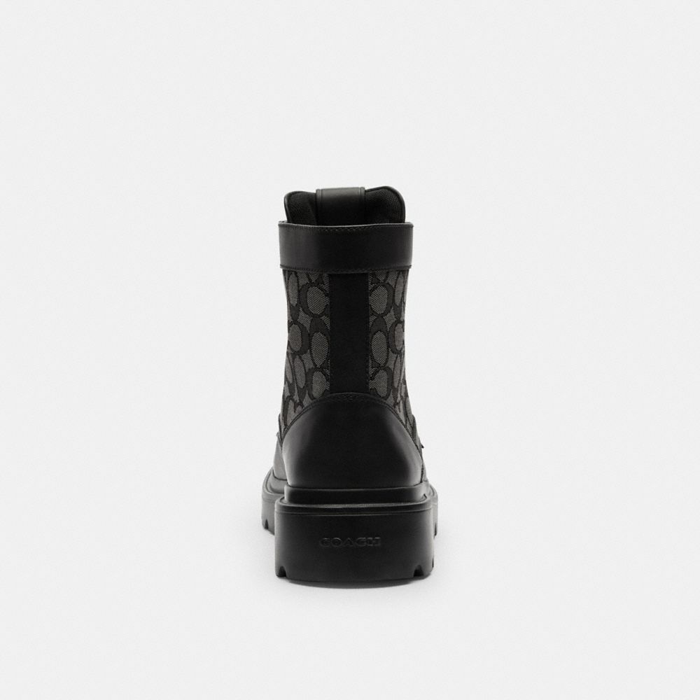 Combat Boot With Signature Jacquard