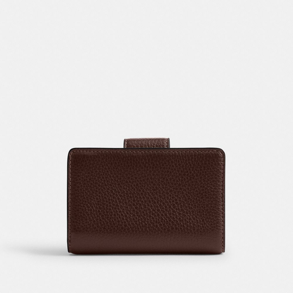 Medium Corner Zip Wallet With Gingham Print