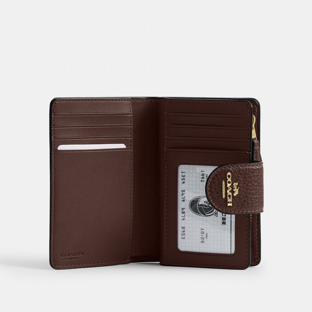 Medium Corner Zip Wallet With Gingham Print