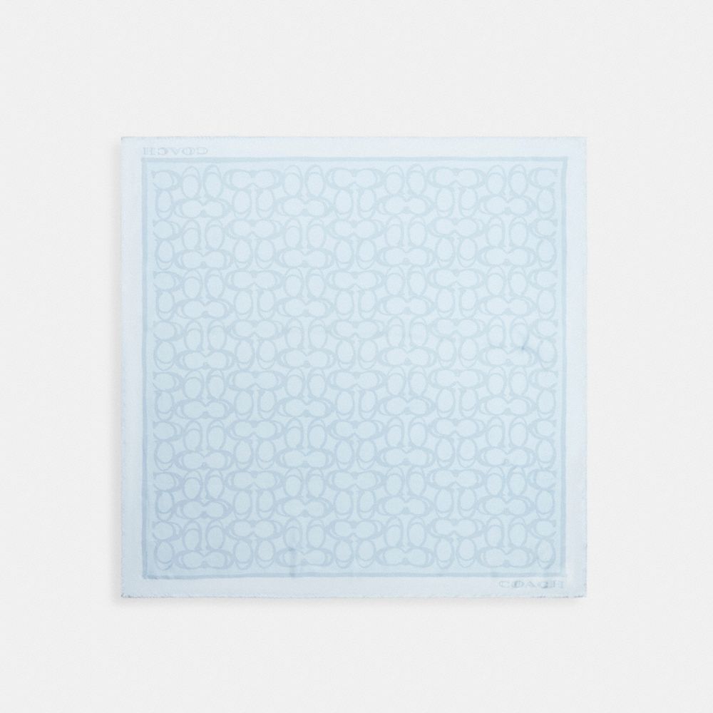 Iconic Motifs Print Silk Square Scarf