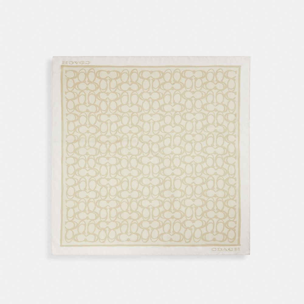 Iconic Motifs Print Silk Square Scarf