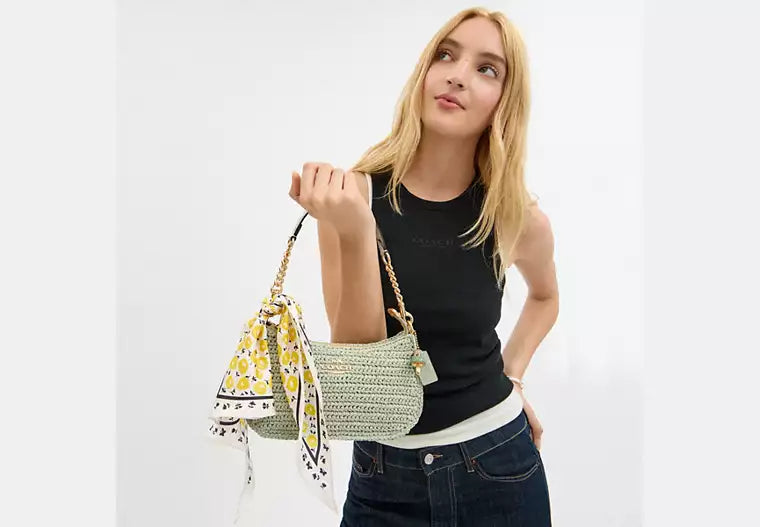 Evelyn Floral Print Silk Triangle Scarf