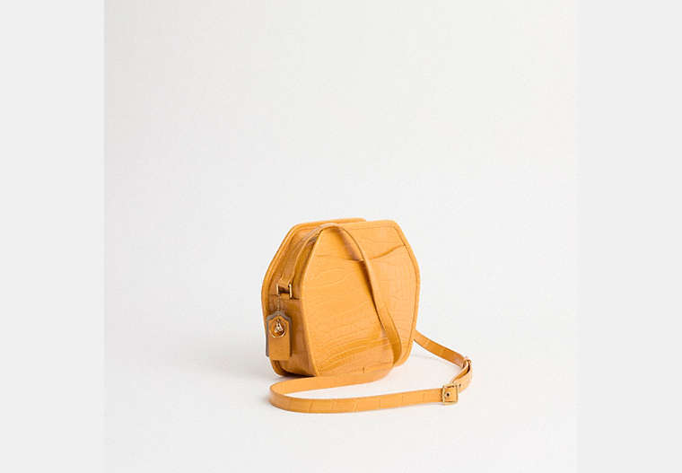Reloved Zip Geometric Pouch In Alligator