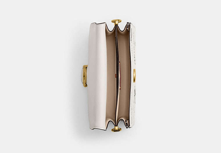 Chain Tabby Shoulder Bag With Sketch Print
