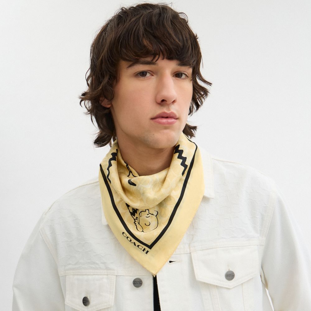 Coach X Peanuts Signature Charlie Brown Print Bandana