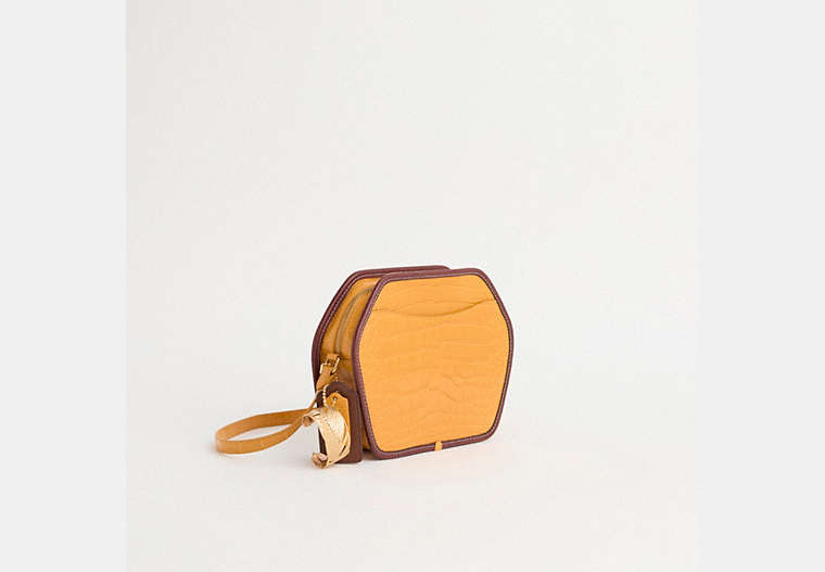 Reloved Zip Geometric Pouch In Alligator