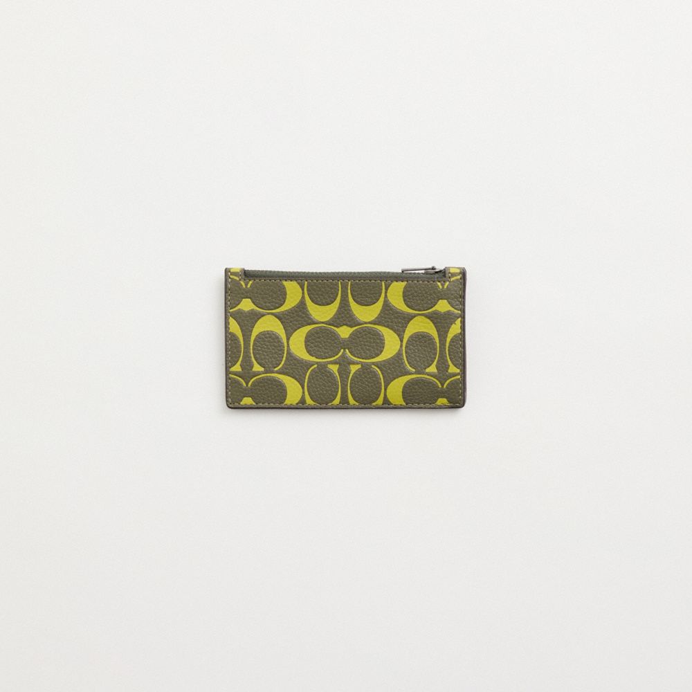 Restored Zip Card Case In Signature Leather