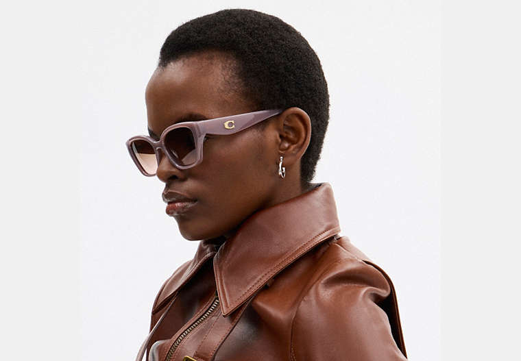C Hardware Square Cat Eye Sunglasses