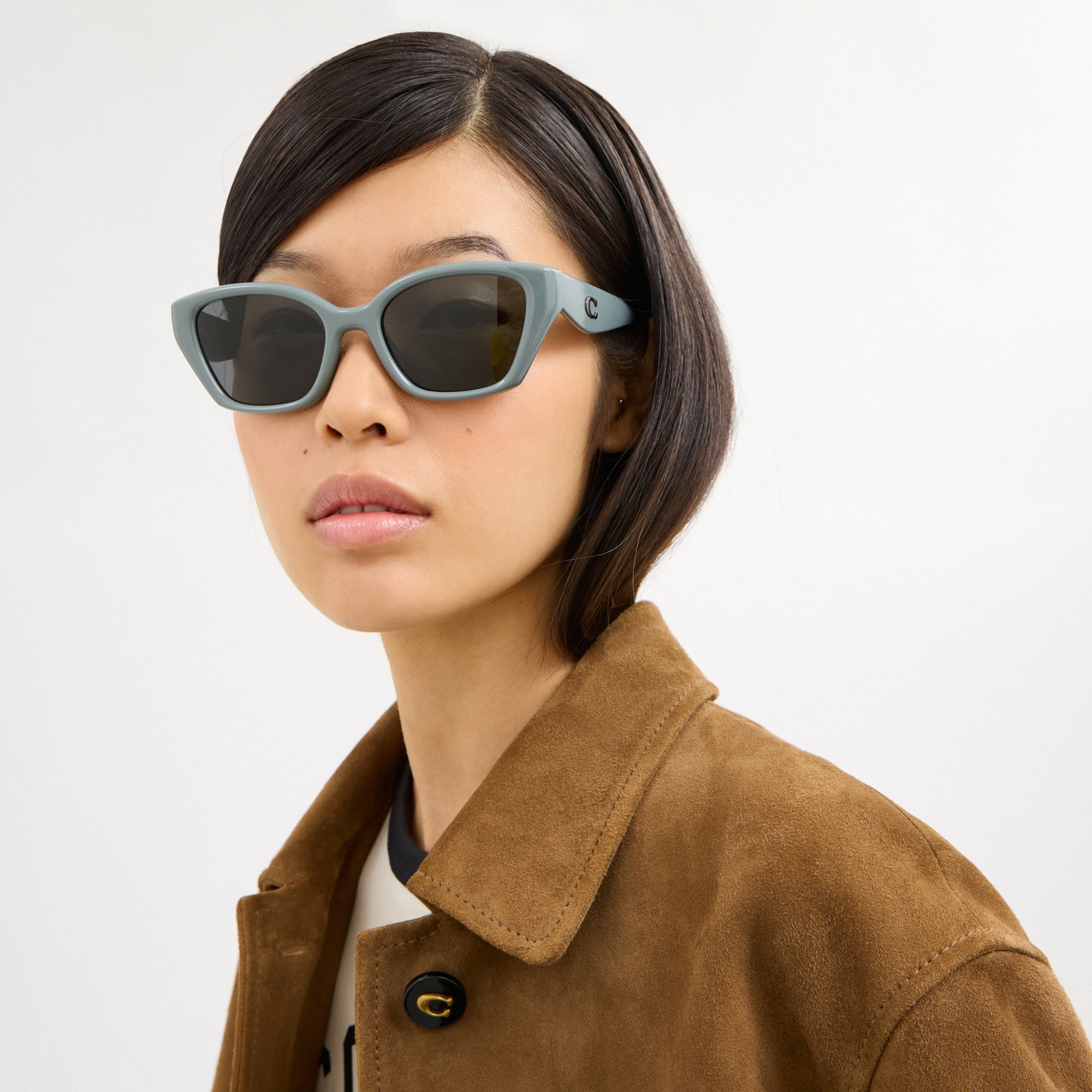C Hardware Square Cat Eye Sunglasses