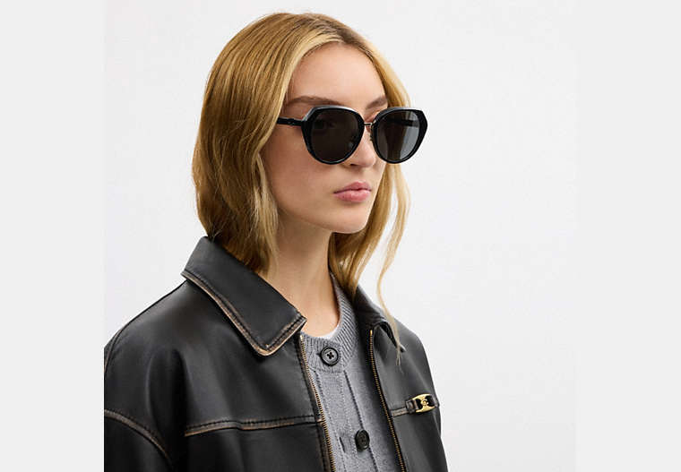 Maxi Sculpted C Oversized Round Sunglasses