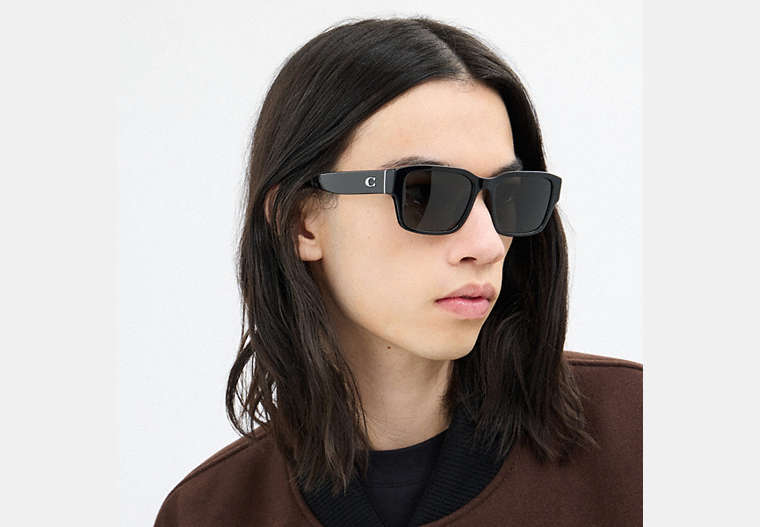 Maxi Sculpted C Narrow Square Sunglasses