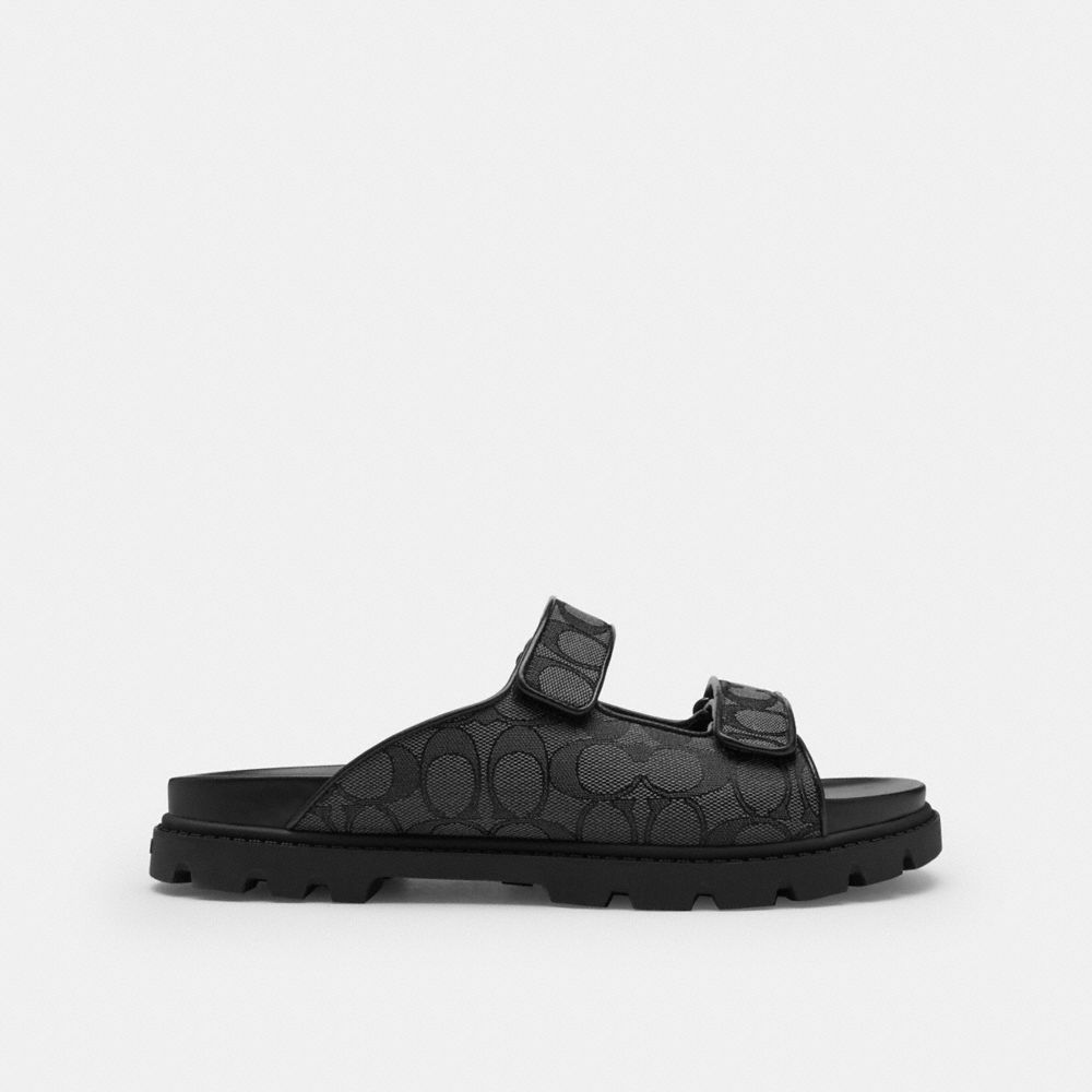 Double Banded Sandal In Signature Jacquard