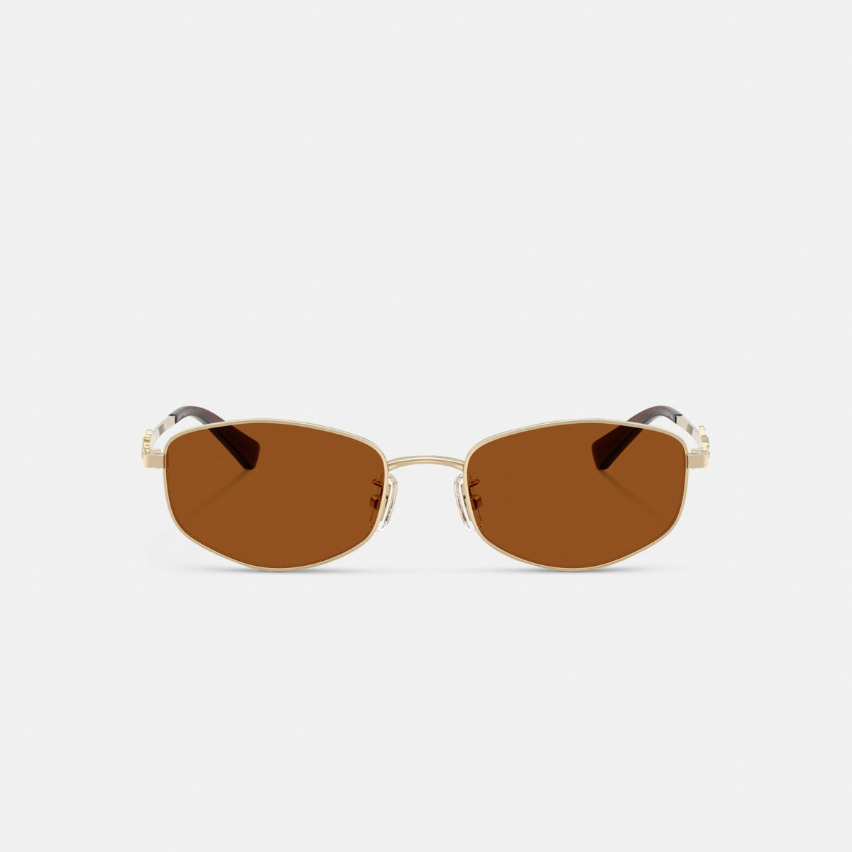 Coach Script Metal Narrow Rectangle Sunglasses