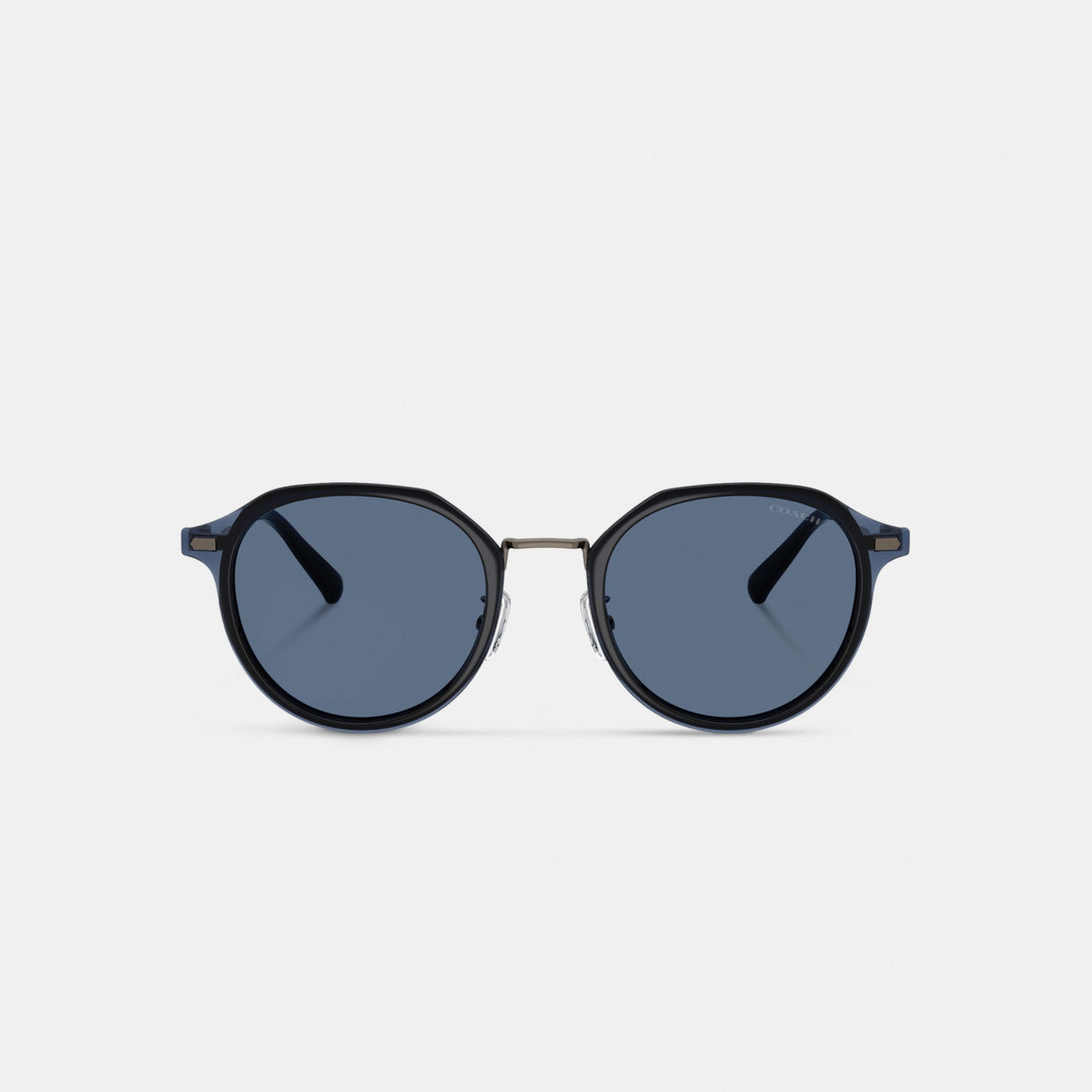 Textured Metal Round Sunglasses