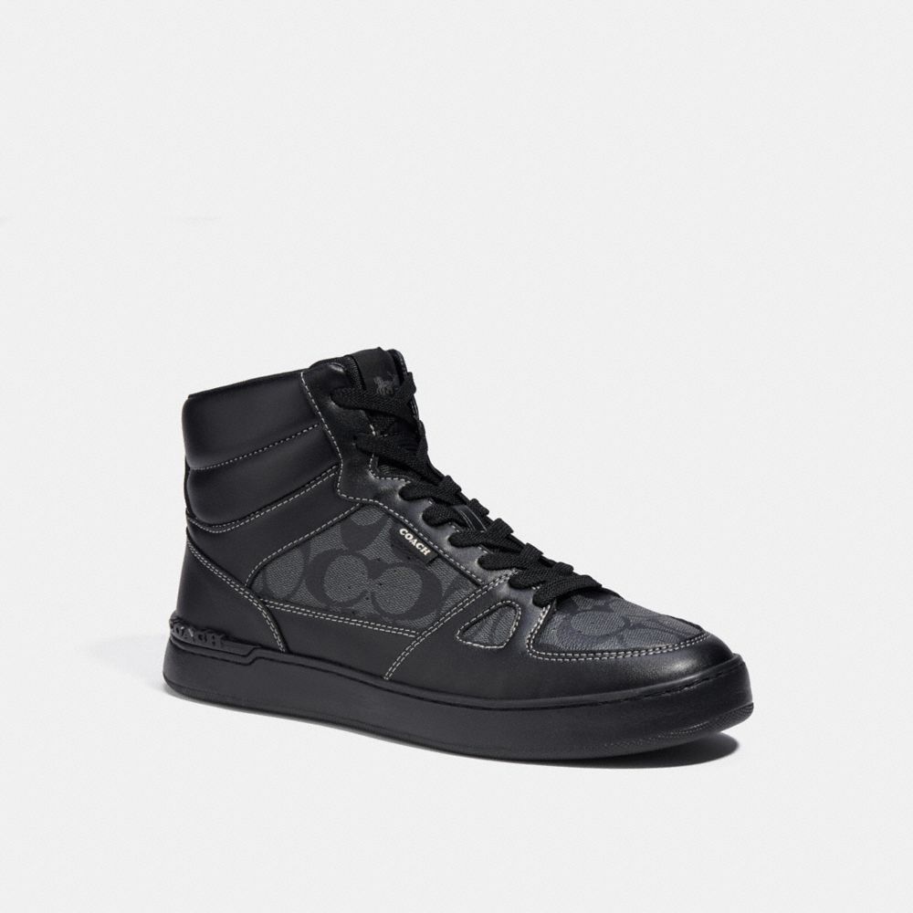 Clip Court High Top Sneaker In Signature Canvas