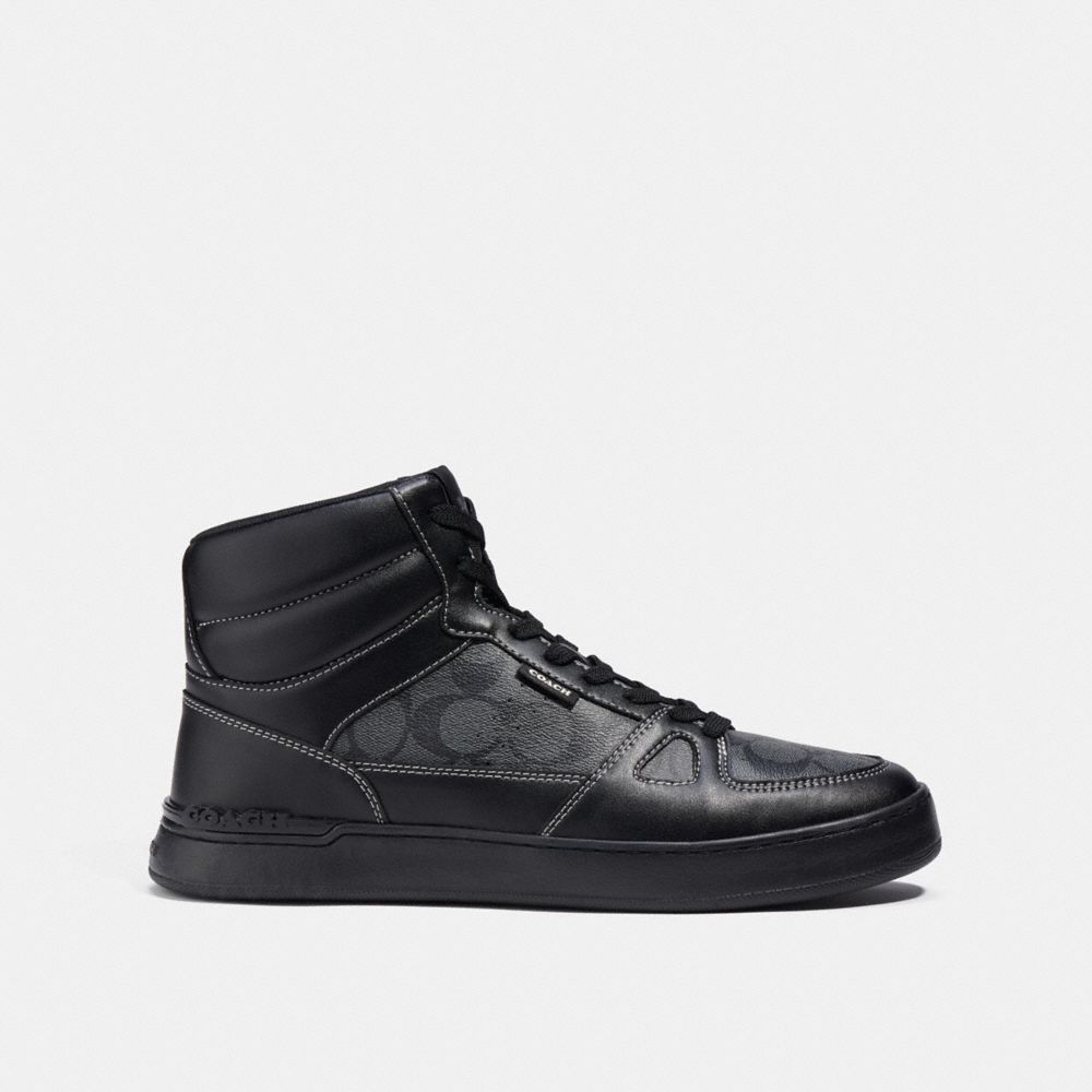 Clip Court High Top Sneaker In Signature Canvas