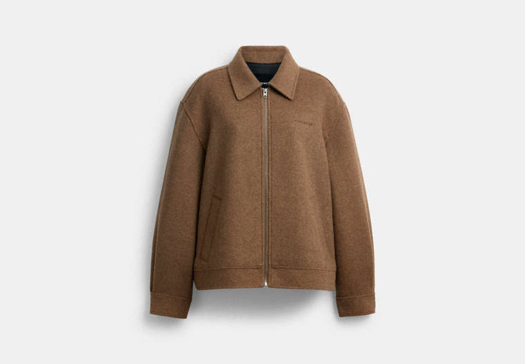Zip Front Wool Jacket