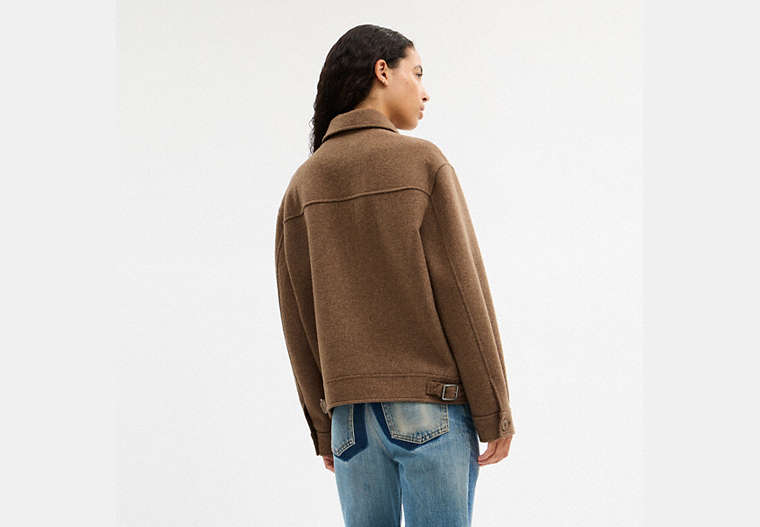 Zip Front Wool Jacket