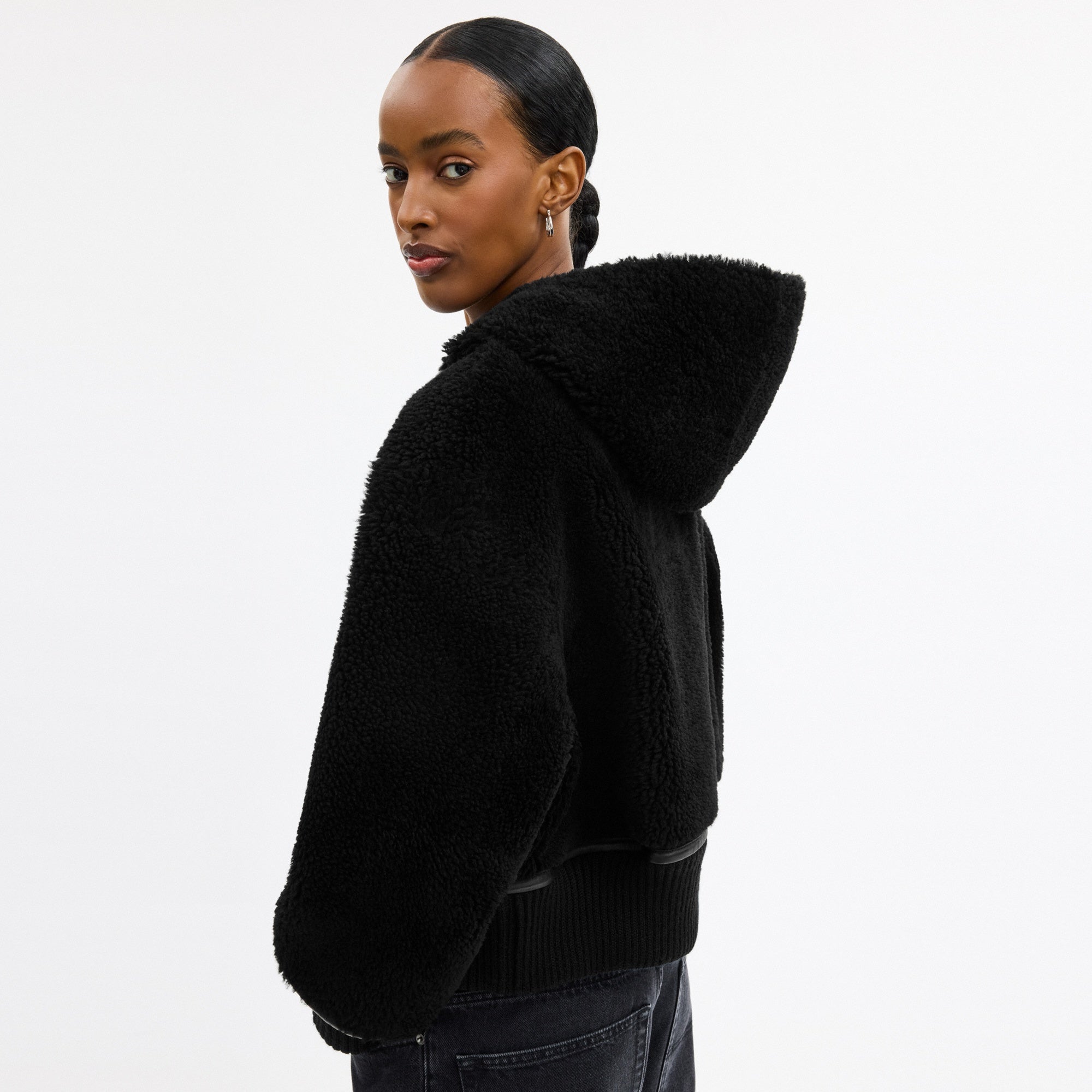 Reversible Shearling Hoodie