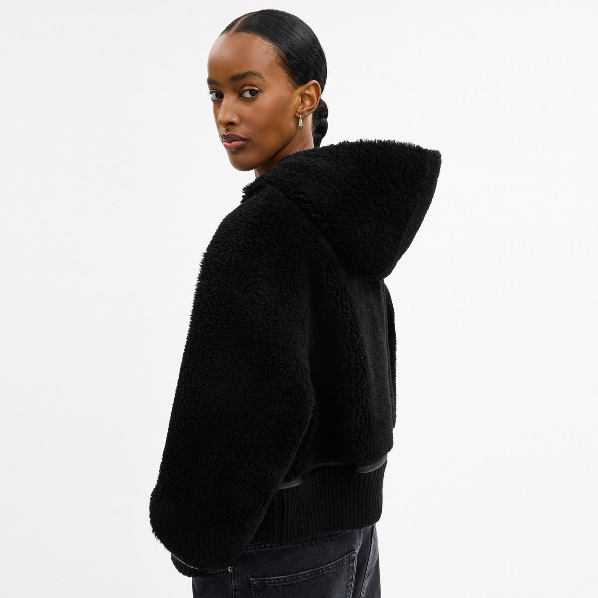 Reversible Shearling Hoodie