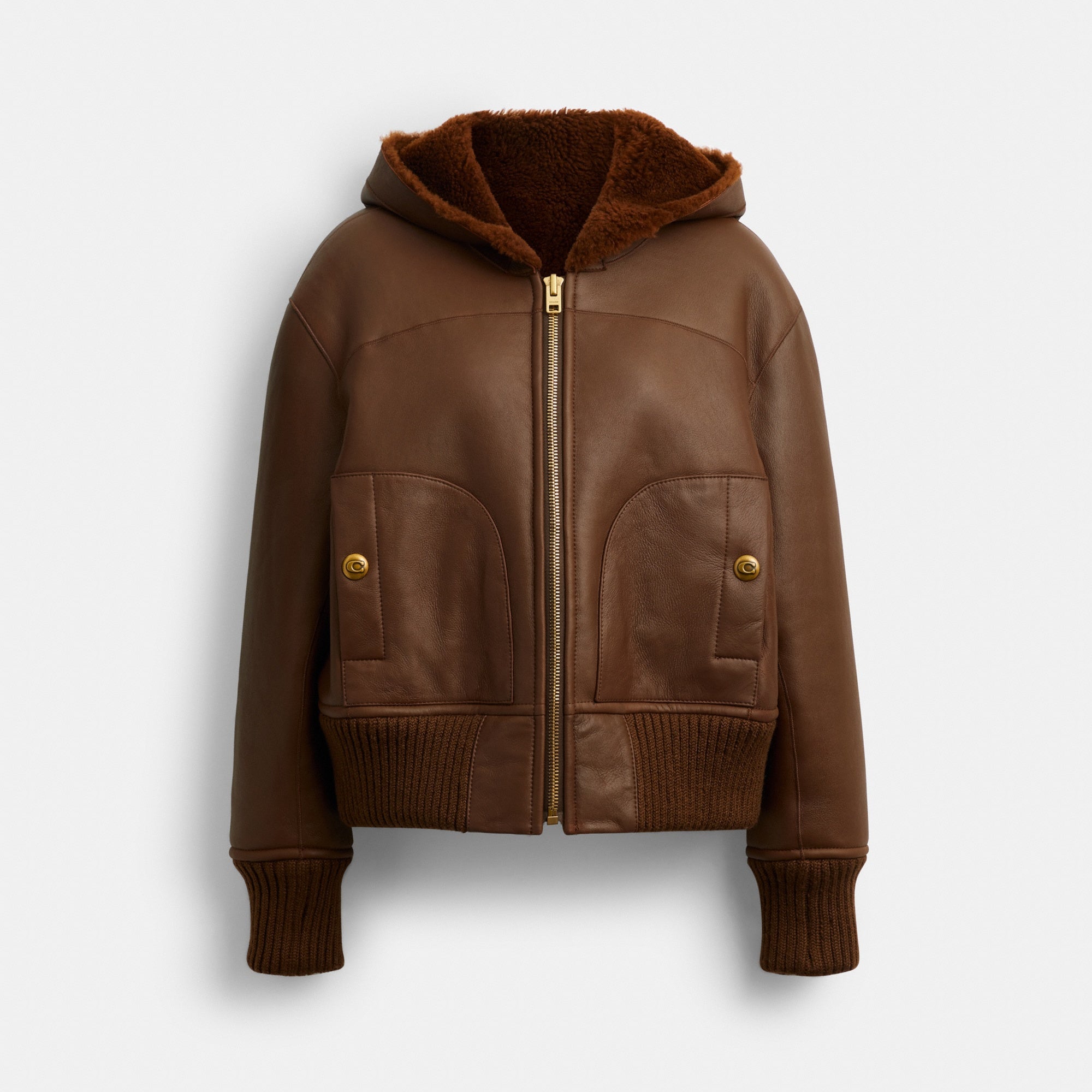 Reversible Shearling Hoodie