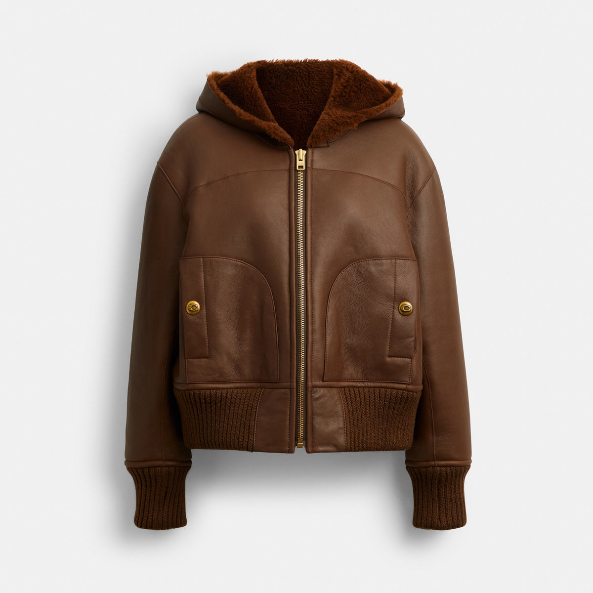 Reversible Shearling Hoodie