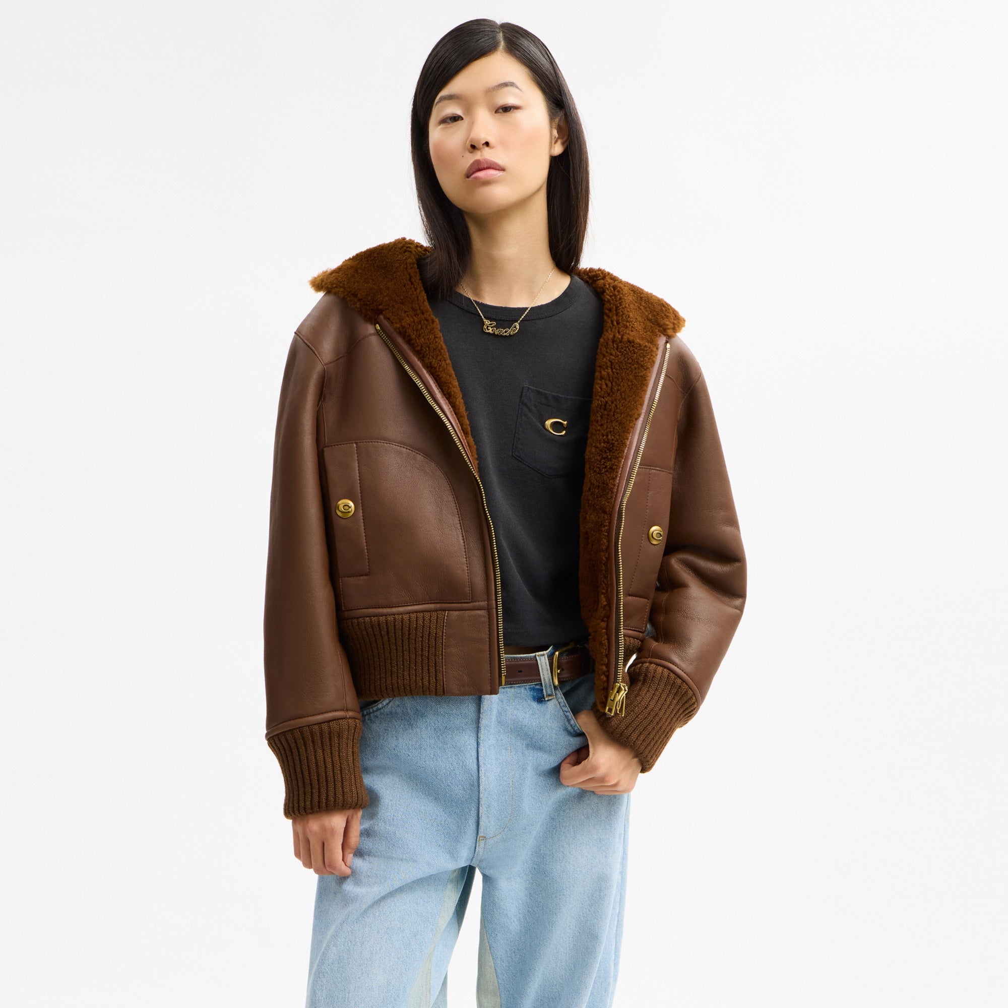 Reversible Shearling Hoodie