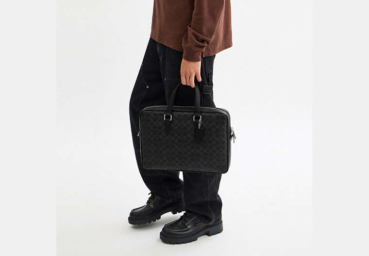 Caden Brief Bag In Signature Canvas