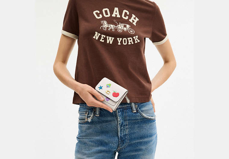 Mila Small Flap Wallet With Sticker Print