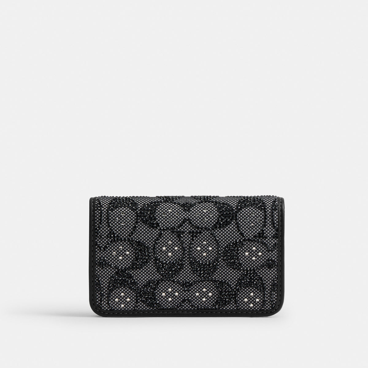 Essential Slim Card Case In Crystal Signature Jacquard