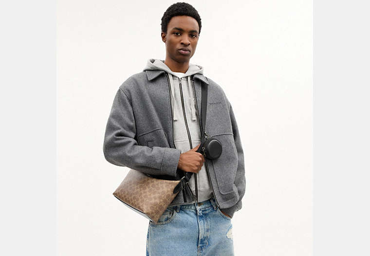 Small Finn Crossbody Bag With Pouch In Signature Canvas